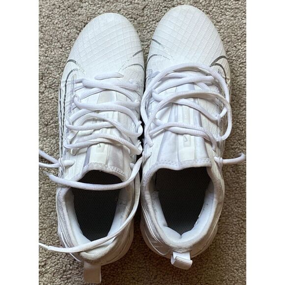 Nike Alpha Huarache 7 Pro Lacross/FootballShoes, White/Silver, 7.5 - Picture 5 of 7